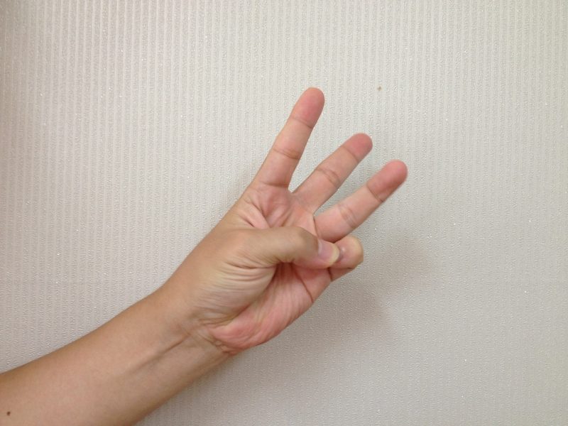 日韓での指を使った数え方の違い？