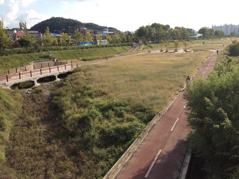 韓国の整備された自転車道