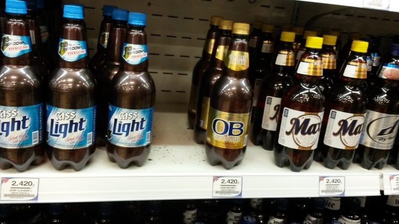 韓国にペットボトルのビール？